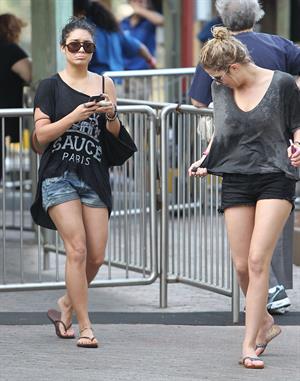 Ashley Benson and Vanessa Hudgens at Busch Gardens in Tampa Bay on March 3, 2012