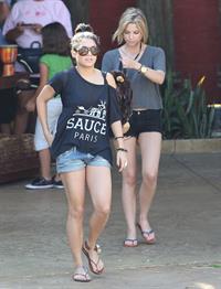 Ashley Benson and Vanessa Hudgens at Busch Gardens in Tampa Bay on March 3, 2012