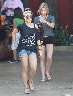 Ashley Benson and Vanessa Hudgens at Busch Gardens in Tampa Bay on March 3, 2012