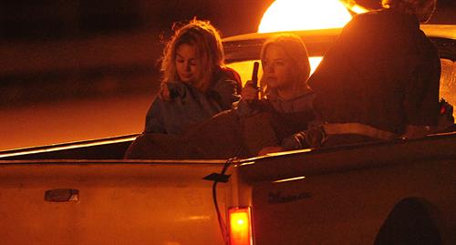 Ashley Benson and Vanessa Hudgens film Spring Breakers Florida on March 15, 2012