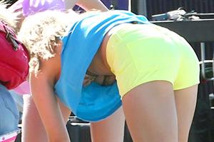 Ashley Benson and Hanessa Hudgens filming Spring Breakers Florida on March 12, 2012