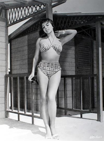 Joan Collins in a bikini