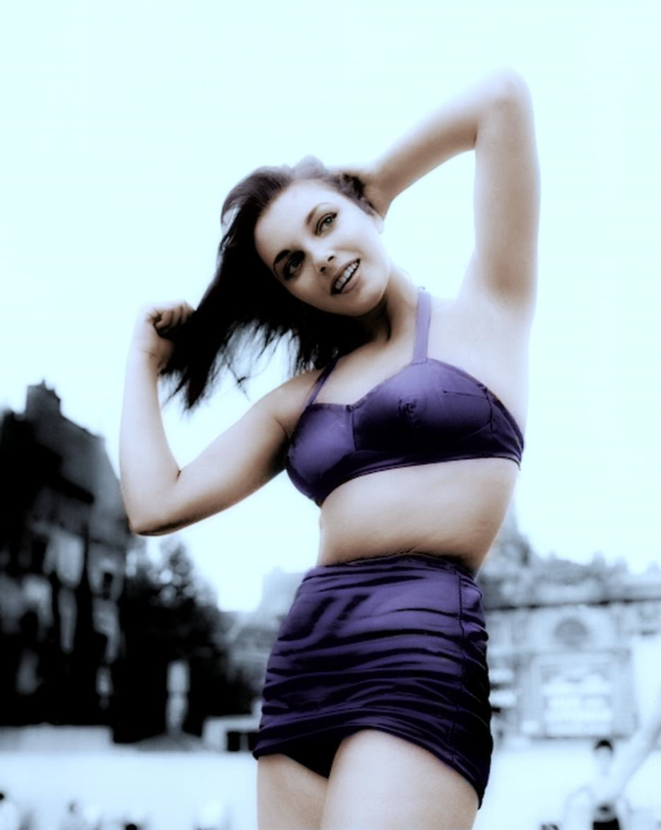 Joan Collins in a bikini