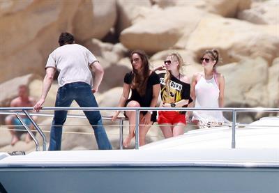 Avril Lavigne in a green bikini in Cabo, Mexico on July 27, 2012