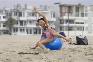 Bai Ling American-flag Bikini On Beach Los Angeles (10/04/12) 