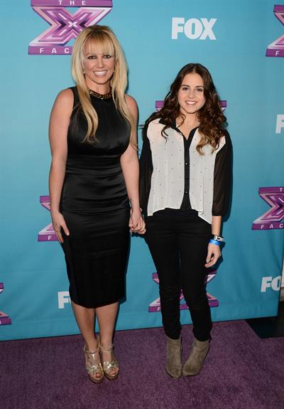 Britney Spears attends 'The Factor' Season Finale Press Conference at CBS Studios in L.A. - Dec. 17,2012 