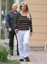 Britney Spears Leaving hair salon with her bodyguard in Beverly Hills (October 20, 2012) 