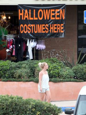 Britney Spears visits a Halloween store in Calabasas 10/7/12 