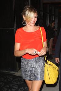 Cameron Diaz - West Hollywood, CA -Leaves Mercato di Vetro Restaurant after a business dinner with a male friend - August 8, 2012