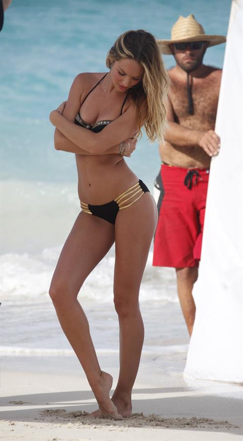 Candice Swanepoel  at a Victoria's Secret photoshoot in St. Barts 1/29/13 
