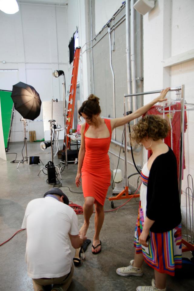 Catrinel Menghia Pictures Catrinel Menghia - filming Fiat 500 Abarth ad