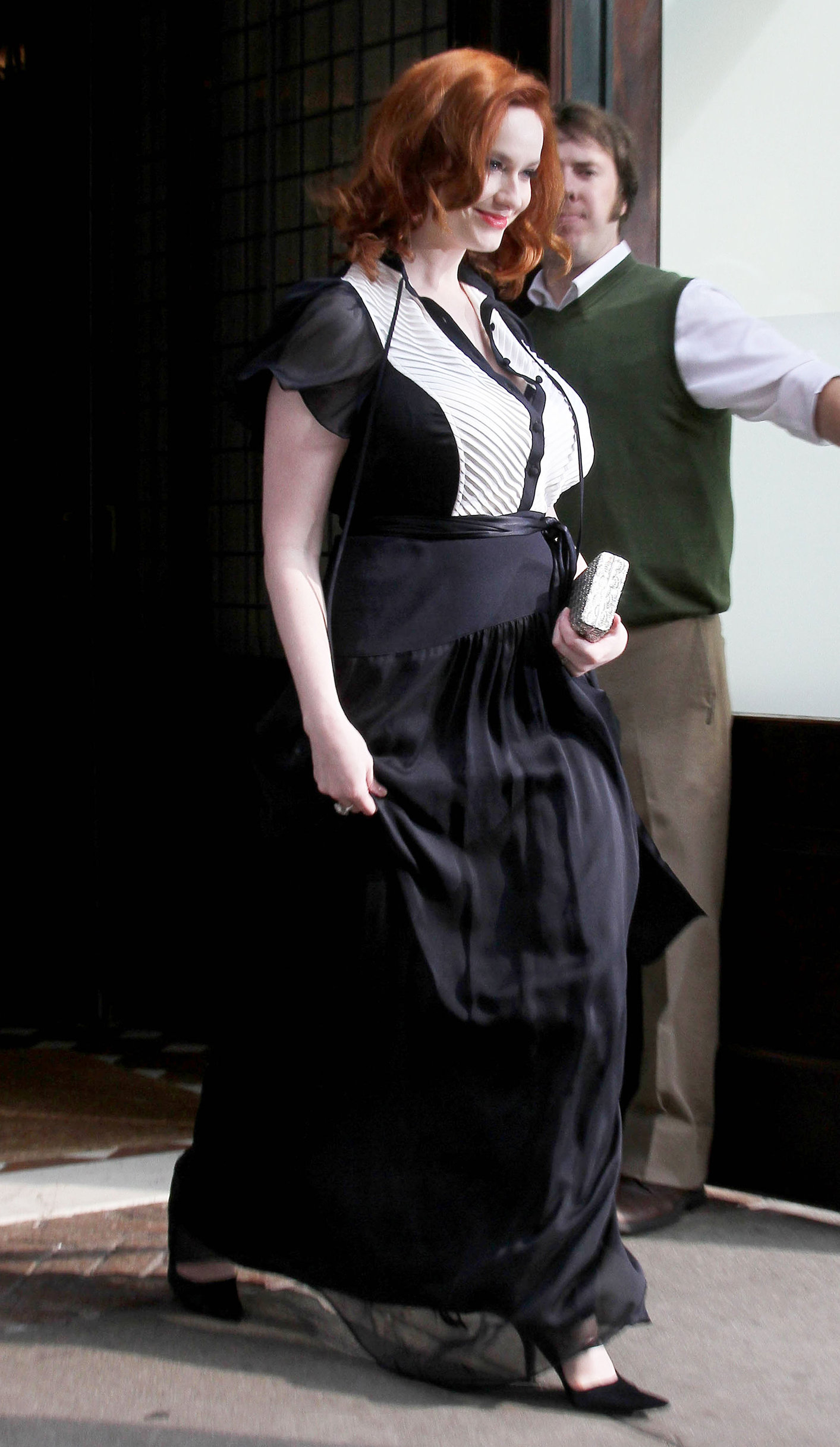 Christina Hendricks outside her hotel in New York City on March 22, 2012