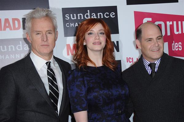 Christina Hendricks Mad Men photocall at Forum des Images in Paris on February 9 