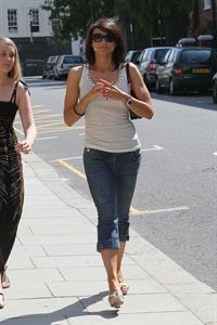 Christine Bleakley takes a stroll near her home on June 25, 2010 