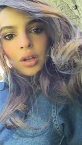 Emily Ratajkowski taking a selfie