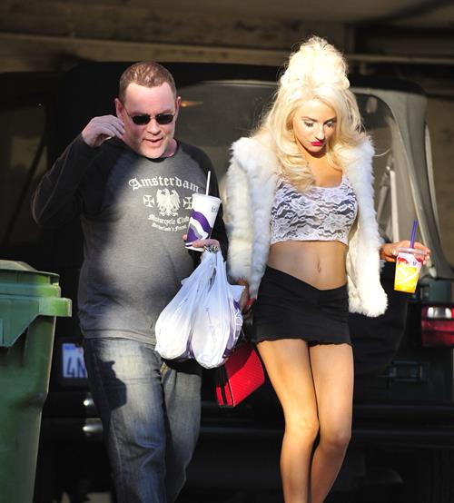 Courtney Stodden and husband arrive home in Hollywood Hills January 2, 2013 