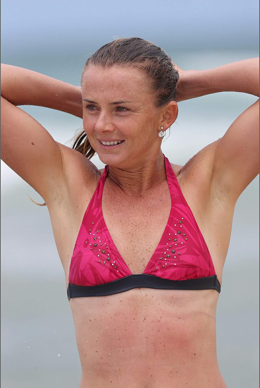 Daniela Hantuchova Bikini Pictures Daniela Hantuchova bikini beach surfing candids in Brisbane, Australia, December 26, 2012