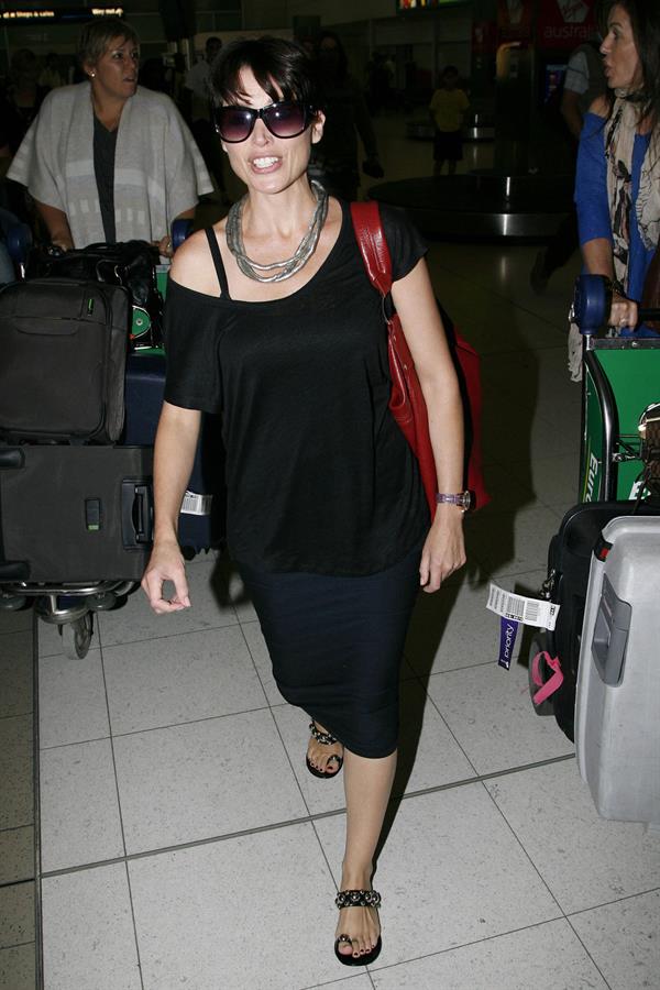 Dannii Minogue at Sydney Airport on March 1, 2012 