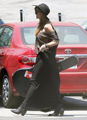 Delta Goodrem - Heads to Capital Records in Hollywood - July 6, 2012 