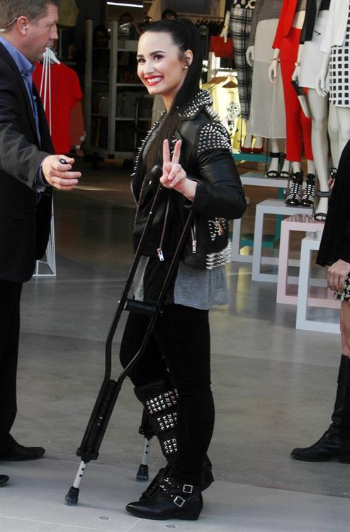 Demi Lovato Topshop Topman LA Grand Opening at The Grove in LA 2/14/13 