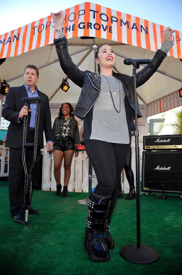 Demi Lovato Topshop Topman LA Grand Opening at The Grove in LA 2/14/13 