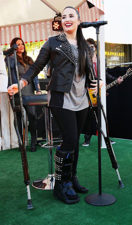 Demi Lovato Topshop Topman LA Grand Opening at The Grove in LA 2/14/13 