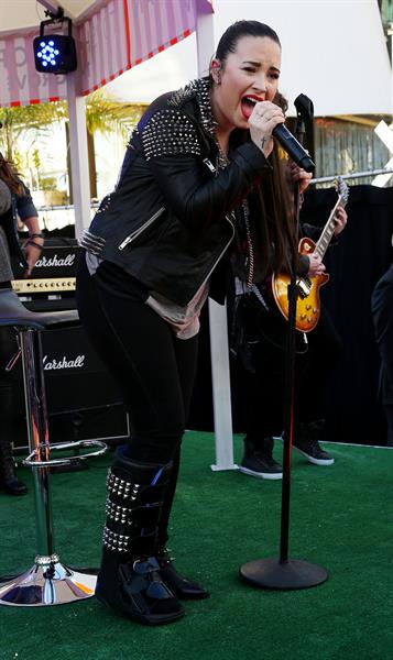 Demi Lovato Topshop Topman LA Grand Opening at The Grove in LA 2/14/13 