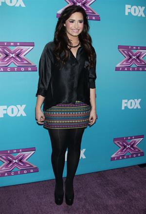 Demi Lovato The X Factor season finale news conference in LA 12/17/12 