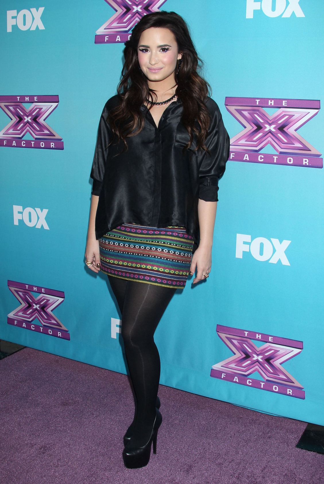 Demi Lovato The X Factor season finale news conference in LA 12/17/12 