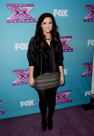 Demi Lovato The X Factor season finale news conference in LA 12/17/12 