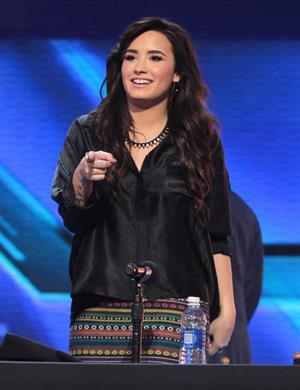 Demi Lovato The X Factor season finale news conference in LA 12/17/12 