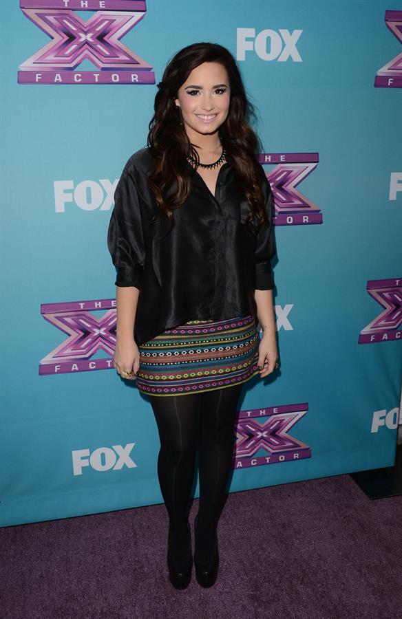Demi Lovato The X Factor season finale news conference in LA 12/17/12 