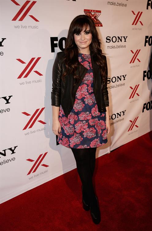 Demi Lovato Factor viewing party in West Hollywood 12/6/12 