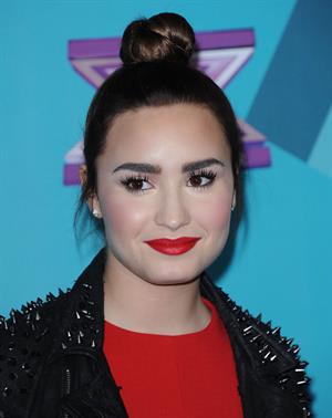 Demi Lovato The Factor finalists party in LA 11/5/12