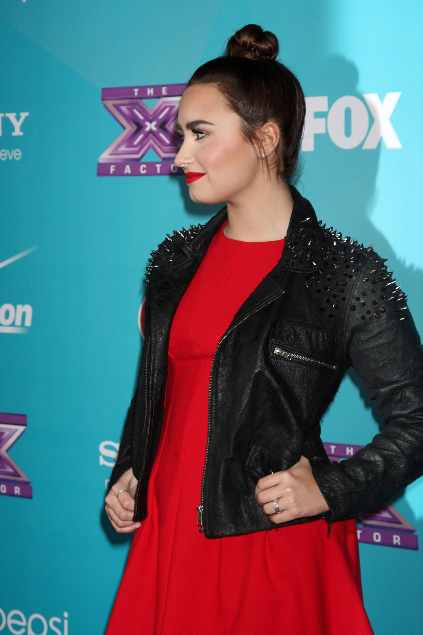 Demi Lovato The Factor finalists party in LA 11/5/12
