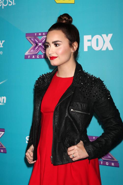 Demi Lovato The Factor finalists party in LA 11/5/12