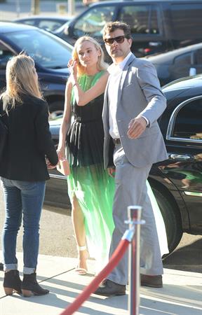 Diane Kruger arrive at the Series Premiere of F's 'The Bridge' at the DGA Theater July 8, 2013 