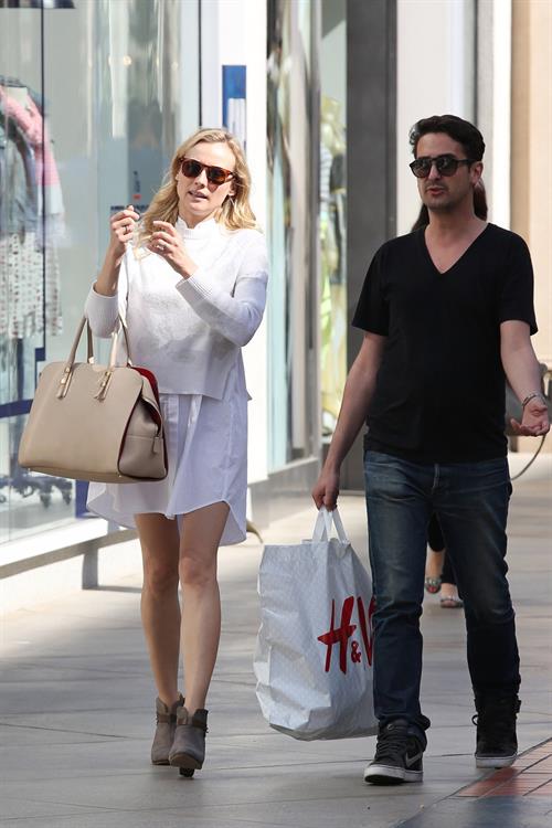 Diane Kruger Out for some shopping at a Westfield Mall in LA on April 3, 2013