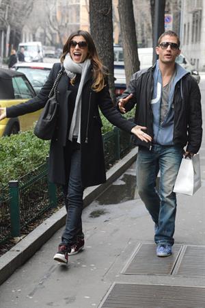 Elisabetta Canalis out and about in Milan (29.03.2013) 