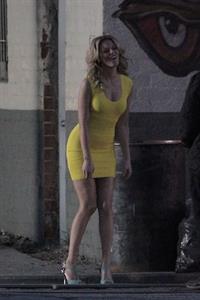 Elizabeth Banks on the set of 'Walk Of Shame' in Los Angeles 1/16/13 