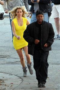 Elizabeth Banks on the set of 'Walk Of Shame' in Los Angeles 1/16/13 