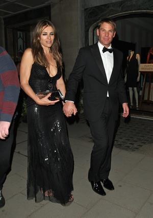 Elizabeth Hurley - Attending a friend's birthday party in London - July 5, 2012