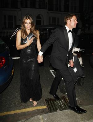 Elizabeth Hurley - Attending a friend's birthday party in London - July 5, 2012