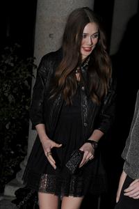 Elizabeth Olsen Chanel The Little Black Jacket - Karl Lagerfeld Photo Ehibition Dinner Party Milan, April 4, 2013 
