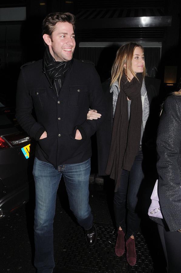 Emily Blunt Dinner at Cecconi's in London, Feb 9, 2013 