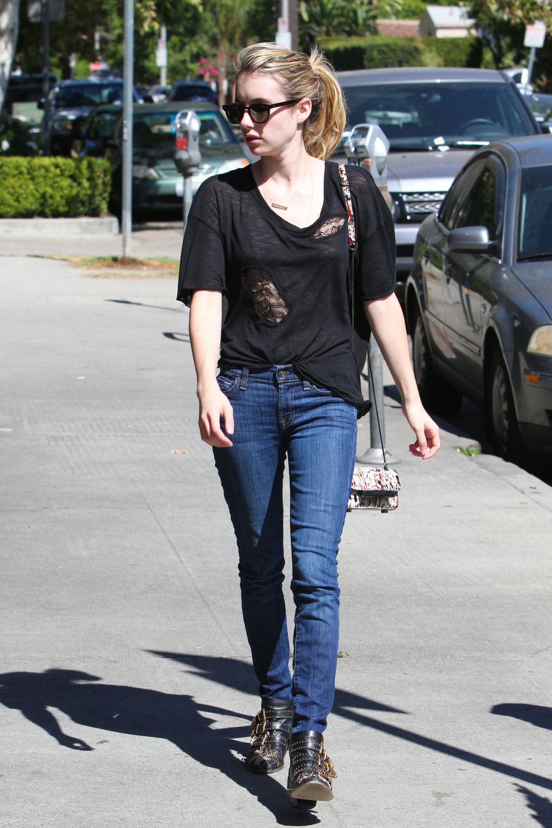 Emma Roberts walking in Hollywood 10/5/13  