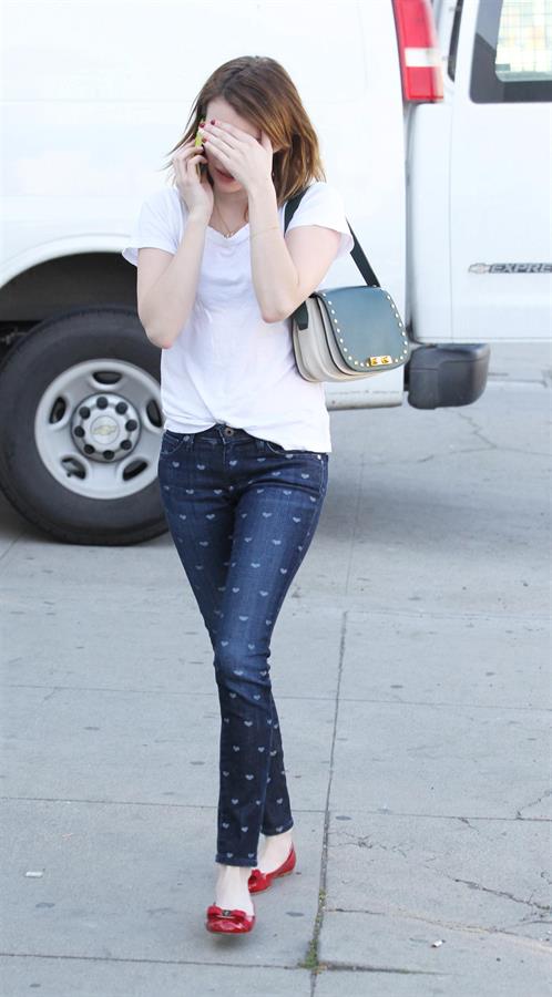 Emma Roberts - Spotted with her hearts in her boots in Santa Monica (14.02.2013) 
