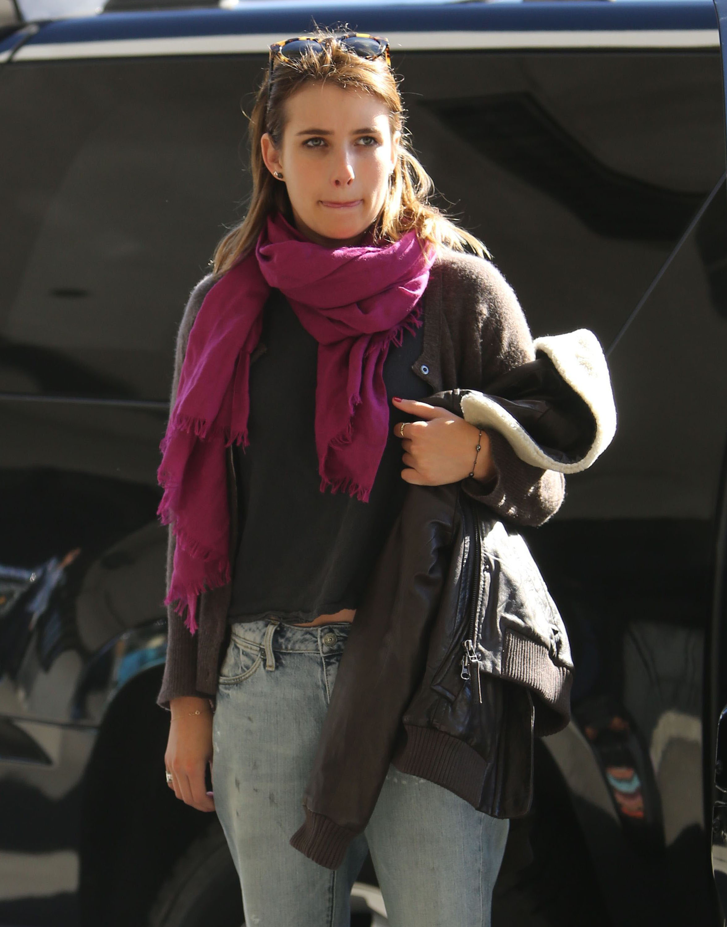 Emma Roberts departing on a flight at LAairport in Los Angeles, California on December 22, 2012 