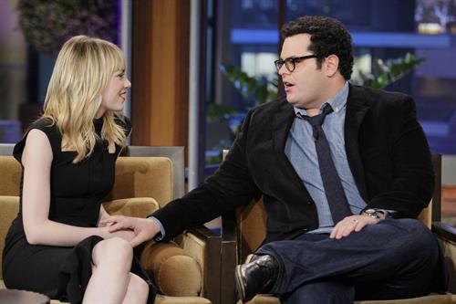 Emma Stone at The Tonight Show with Jay Leno in Burbank 1/8/13 