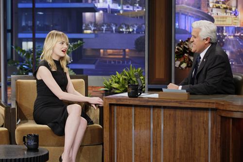 Emma Stone Pictures Emma Stone at The Tonight Show with Jay Leno in Burbank 1/8/13